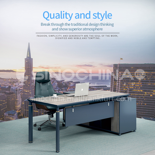 AB-AZZ-1816A- Modern office furniture, supervisor desk, healthy and environmentally friendly board, aluminum alloy frame, supervisor desk